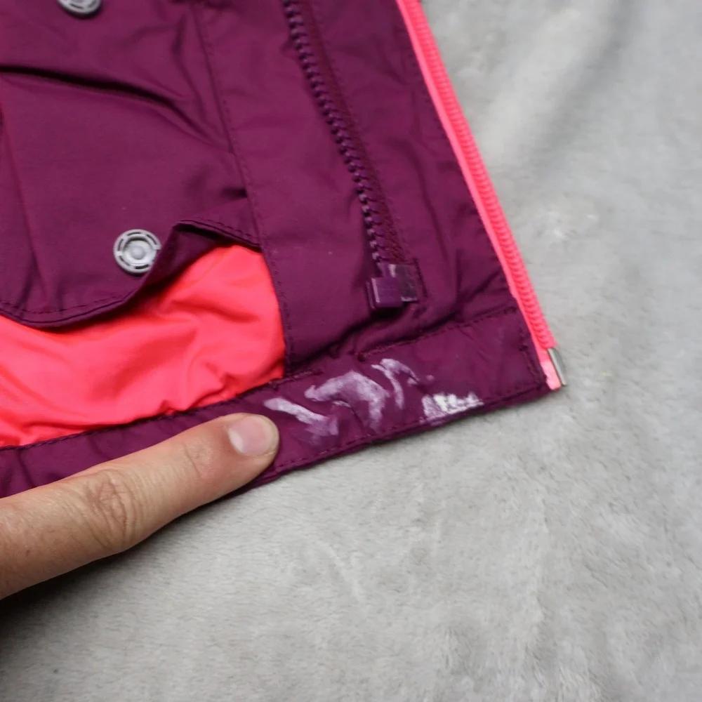 North Face Jacket Girls Small 7/8 Large Purple Ski Snow Waterproof 3in1 Shell